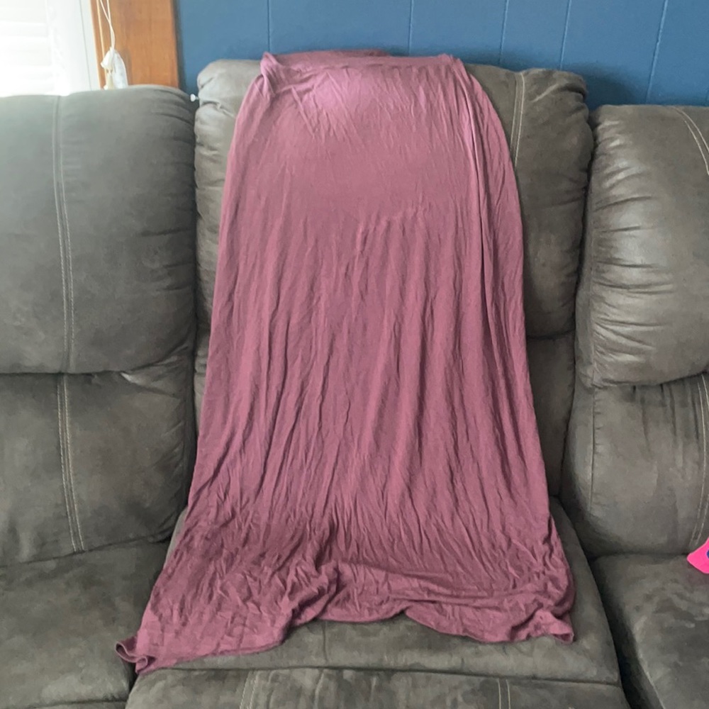 Plum maxi skirt